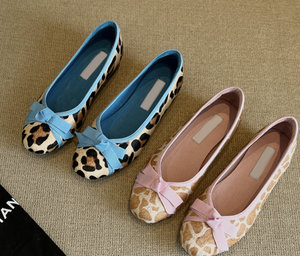Zapatos Planos de Mujer Estilo Francés con Estampado de Leopardo y Punta Redonda, Modelo Final 2026, Tipo Bailarina con Lazo y Boca Baja - Product Image 6
