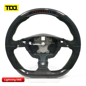 Volante Deportivo TDD LED de Fibra de Carbono para Ferrari F458 488 F12 F, Volante Personalizado de Fibra de Carbono Genuina - Product Image 5