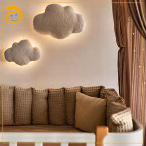 Lampe murale en forme de nuage en peluche, lumière décorative pour chambre d'enfant, veilleuse pour chambre à coucher - Product Image 5