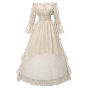 Robe de princesse médiévale Renaissance victorienne steampunk pour femmes, costume d'<span class=keywords><strong>Halloween</strong></span> WDEC-046 - Product Image 5