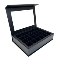 Boîte à chocolat de luxe écologique en forme de cœur avec fenêtre en PVC à adsorption magnétique, emballage personnalisé pour bonbons et truffes, anniversaire