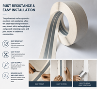 Protection d'angle en métal multifonctionnelle de haute qualité, antibactérienne, imperméable et anti-fissuration pour murs extérieurs
