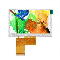 Fabrik-Bestseller 4,3 Zoll 480*272 TN Normalerweise Weißes RGB LCD-Panel Optional mit Touchscreen für Industriesteuerung 300cd/m2 Helligkeit