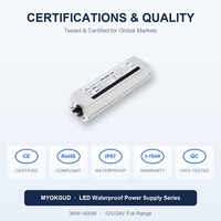 Alimentation LED étanche IP67 150W 12V à découpage AC-DC pour usage extérieur