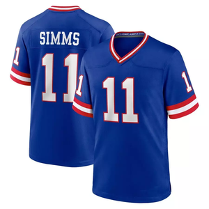 Camiseta de fútbol para hombre 8 <span class=keywords><strong>Daniel</strong></span> Jones 5 Kayvon 26 Saquon Barkley Thibodeaux New York Classic Retired, cosida a la hora de jugar al fútbol en la calle - Product Image 4