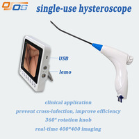 Hystéroscope médical semi-rigide à usage unique, instrument d'endoscopie pour le diagnostic et la chirurgie vétérinaire