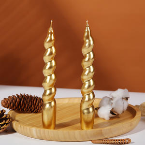 เทียนแท่งบิดสีมาการอง ตกแต่งบ้าน กลิ่นหอมอโรมา เทียนทรงยาวแบบโค้ง - Product Image 5