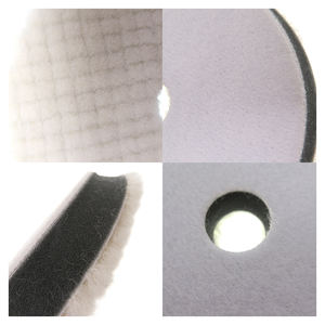 6 Zoll Medium Cut Grid Haken und Schlaufe Schwamm Wolle Polier <span class=keywords><strong>pad</strong></span> Auto Schleifen Wolle Pads für das automatische Polieren, um Kratzer zu entfernen - Product Image 5