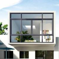 Fenêtre fixe insonorisée en alliage d'aluminium moderne de haute qualité, personnalisée, avec moustiquaire flottante en verre pour cuisine et salle de bain extérieures