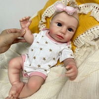 Boneka Bayi Reborn Silikon Utuh Mirip Asli dengan Mata Terbuka, Cocok untuk Dot, 18 Inci, LouLou, Rambut Asli, Anatomi Tepat, Boneka Bayi yang Nyaman Dipeluk