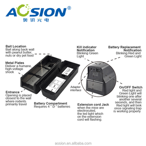 2023 Wholesale Indoor/Outdoor Automatic <strong>Electronic</strong> <strong>Rat</strong> Cage Portable Mouse Trap Power Source Batteries Solid State Mouse <strong>Killer</strong> - Product Image 2