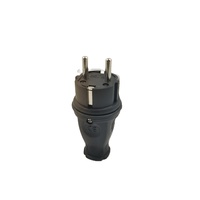 Prise de courant industrielle universelle de style allemand SCHUKO IP44 ROHS, anti-chute, contact en cuivre, coque en TPE, étanche à la poussière