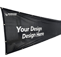 Bannière publicitaire personnalisée en polyester style fanion - Résistante aux UV et aux intempéries, imperméable, montage facile pour la décoration de fond de scène