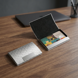 Porte-cartes minimaliste métallique 4 pouces avec motif imprimé par transfert thermique pour cartes de crédit - Product Image 3