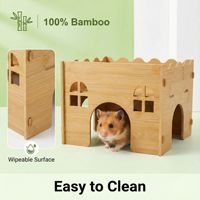 Échelle en bambou pour rat, plateforme jouet pour hamster, escalier pour cage, accessoires de paysage pour animaux de compagnie