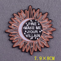 Vente en gros d'excellente qualité fer à repasser sur presse à chaud patchs brodés de lettres de fleurs patch de logo de broderie personnalisé pour chapeau vêtements