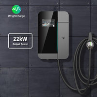 Tipo 1/Tipo 2/GBT/NACS 	 Cargador de Pared Inteligente para Vehículos Eléctricos, Nivel 2 AC 22kW, con WiFi, RFID, IP65, para Distribuidores y Minoristas