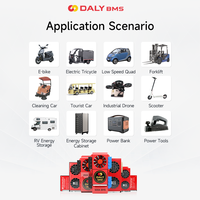 Daly BMS 18650 E-Bike inversor solar Sistemas de energía eléctrica batería de litio Lipo Lifepo4 48V 15S 16S17S 20A 30A 40A 50A 60A Bms