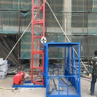 Monte-charge de chantier SSE160 avec dispositif anti-surplombage et anti-chute, élévateur de marchandises sécurisé pour chantier