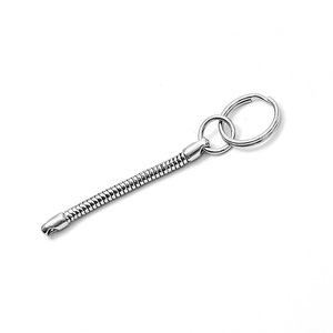 Chaîne de clés en acier inoxydable, 16 mm, plaquée chrome, accessoire pour clés de voiture, pièce métallique DIY, usage domestique - Product Image 1