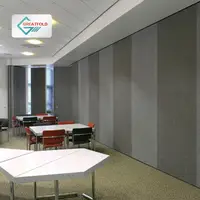Système de Partition murale amovible, Partition murale de bureau moderne, pour suspension de plafond coulissante en tissu gris