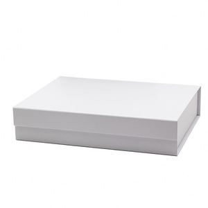 Boîte cadeau en papier pour emballage de foulards blancs peu profonds A4, emballage de produits de mode en gros - Product Image 1