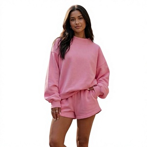 Vente en gros à prix abordable : Sweat-shirt oversize personnalisé pour femme, col montant, en tissu éponge doux et confortable, respirant, polyester/coton - Product Image 1