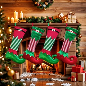 Nuevos Calcetines Navideños de Tela con Campanas, Adorno para Árbol de Navidad, Regalo Festivo, Decoración para Fiestas Navideñas - Product Image 2
