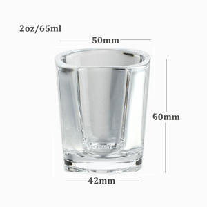 Schwere Basis <span class=keywords><strong>2</strong></span> Unzen 60ml quadratisches Mini-Whisky glas, dicke untere Schnaps gläser für Liquor Tasting Custom Logo Barware Großhandel - Product Image 3