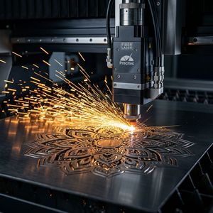 Fabrication de panneaux décoratifs en tôle découpée et gravée au laser sur mesure - Product Image 2