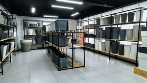 Pot bunga plastik & pot persegi tinggi besar dalam ruangan/luar ruangan seperti batu - Product Image 6