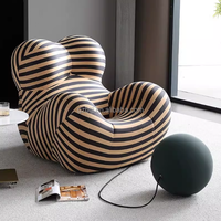 Canapé inclinable pliable de loisirs avec coussin en mousse haute densité et surface en tissu au design « Embrassement de Maman » BTCS006 pour salon