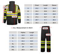 Ensemble de vêtements de pluie haute visibilité avec logo OEM, imperméable, en tissu Oxford 300D enduit de PU, veste et pantalon de sécurité réfléchissants, vêtements de travail, logo personnalisé