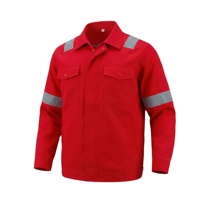 Veste de travail en coton avec logo personnalisé, bandes réfléchissantes, résistante à l'usure, respirante, vêtements de sécurité routière pour hommes