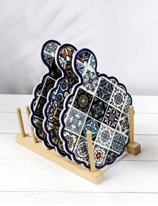 แผ่นรองหม้อเซรามิกกันลื่น ป้องกันความร้อน แผ่นรองหม้อร้อน แผ่นรองแก้วเซรามิก แผ่นรองชาม - Product Image 6