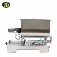 Machine de remplissage à piston G1WG avec trémie en U de haute qualité et agitateur, double enveloppe pour chauffer le remplisseur pour confiture épaisse