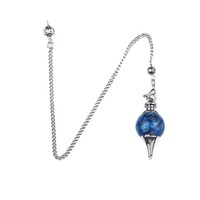Ensemble de pendules en citrine et améthyste naturelles, boule de cristal détachable, pendentif de divination et de radiesthésie, chaîne, outil de guérison pour la fabrication de colliers