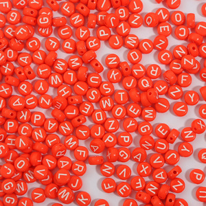 4*7mm 100 pcs/sac Acrylique Lettre Perles Alphabet Loose Beads pour Bracelet Collier Making - Product Image 4