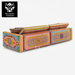 Divano di Lusso Personalizzato Serie Anemone Italiana a Quattro Posti, Tessuto Multicolore Estensibile per Soggiorno, per il Medio Oriente - Product Image 6