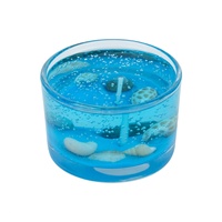 Blaue Ozean-Duftkerze aus Gelee-Gel-Wachs, Handgefertigte Luxus-Kristall-Seestern-Muschel, Perfektes Weihnachts- und Abschlussgeschenk für Freunde