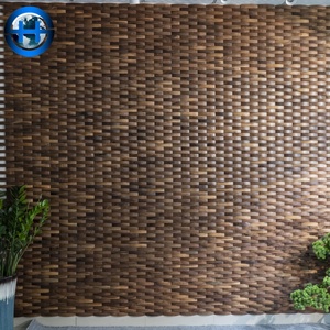 3D quadrato della natura di legno mosaico di legno della parete di arte arte decorazione bordo soggiorno <span class=keywords><strong>camera</strong></span> <span class=keywords><strong>da</strong></span> <span class=keywords><strong>letto</strong></span> <span class=keywords><strong>sfondo</strong></span> 100% vero legno - Product Image 6