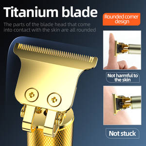Vente chaude tout en aluminium électrique cheveux pour tondeuse pour hommes maison boutique utiliser spécial moleté <span class=keywords><strong>boucle</strong></span> T9 huile tondeuse à cheveux outil USB hôtel - Product Image 3
