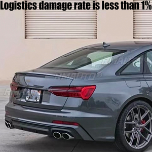 Alerón Trasero para Audi A6 C8 2019 2020 2021 2022 en adelante, ABS, Negro Brillante o Estilo Fibra de Carbono, Kit de Carrocería - Product Image 2