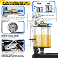 Nuevo Diseño, Herramienta Neumática 3 en 1 para Cambio de Aceite, Carro para Cambio de Aceite, Extractor de Filtro de Aceite, Cambiador de Aceite con Alta Calidad