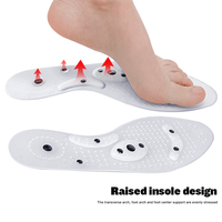 Semelle intérieure de massage magnétique transparente 8 pour hommes et femmes avec trous semelle respirante massage des points d'acupuncture thérapie magnétique coussin complet