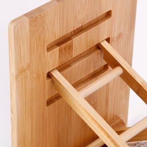 Bamboo desktop phone <b>stand</b>, adjustable angle <b>stand</b> for tablets and phones, lazy phone base - Product Image 4