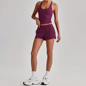 EVARICKY - Conjunto Deportivo de <span class=keywords><strong>2</strong></span> Piezas para Mujer, Camiseta de Gimnasio de Secado Rápido con Logotipo Personalizado al por Mayor, Pantalones Cortos de Yoga, Ropa Deportiva de Alta Elasticidad - Product Image 2