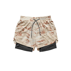 Nouveaux shorts de sport pour hommes, taille plus, compression, <span class=keywords><strong>camouflage</strong></span>, respirants, été, polyester, athlétiques - Product Image 4