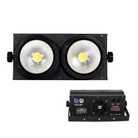 Projecteur de scène LED COB 2-en-1 à double faisceau blanc chaud 200W DMX pour public