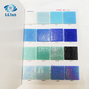 Chine eau couronne extérieure cristal verre mosaïque carreaux carrés en vert blanc bleu pour <span class=keywords><strong>piscine</strong></span> outils accessoires - Product Image 5